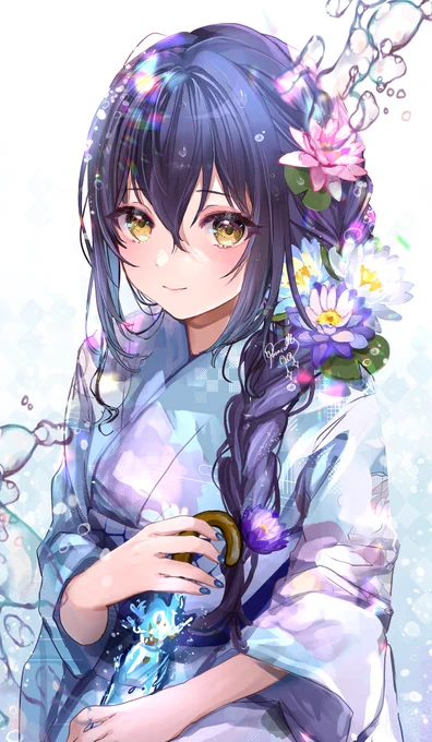 涼しげなイラストを #1日でフォロワー何人増えるかチャレンジ