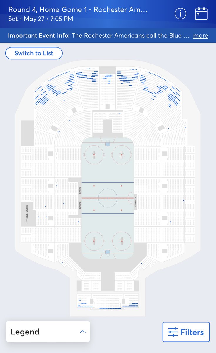 xRochester Americans on Twitter "There are no bad seats at Blue Cross Arena... But if you want