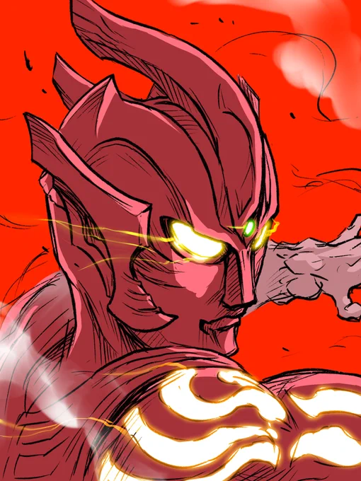 観たよらくがき。もう昭和少年漫画とカンフー映画を衒いもなくやってて面白かった〜。 #ウルトラマンレグロス