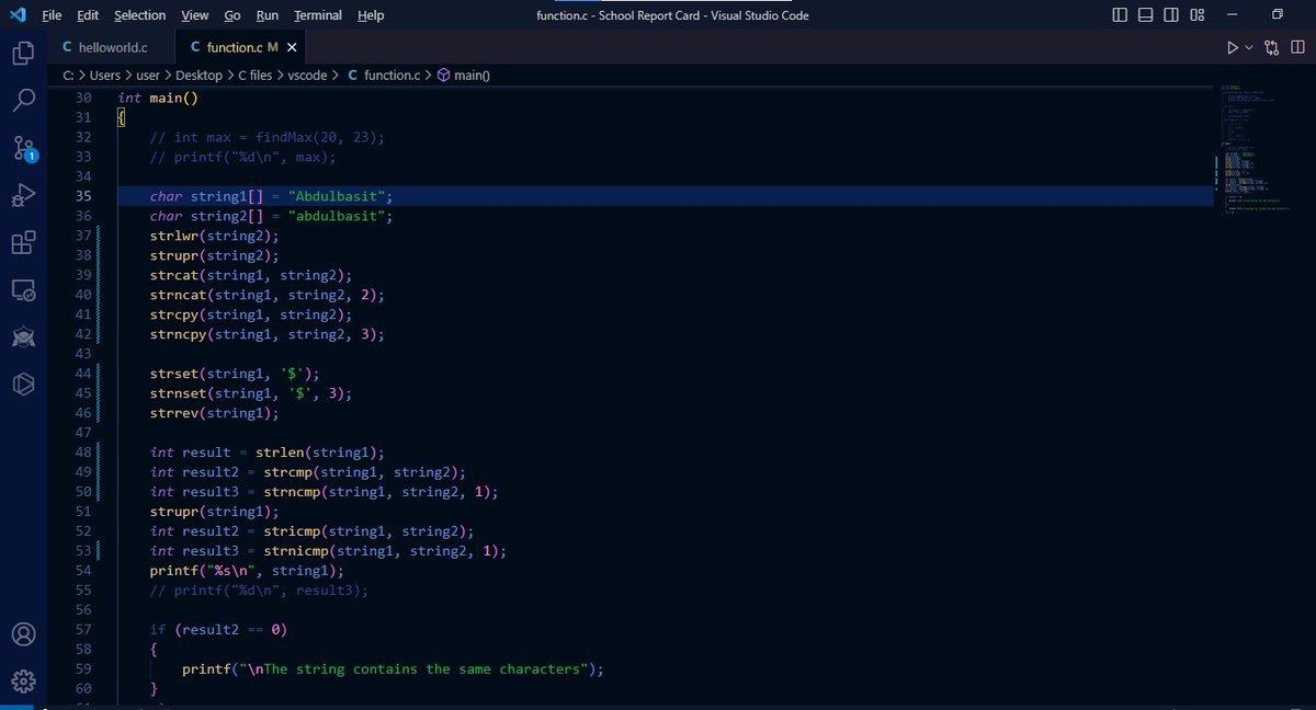 📚 Today's coding challenge: Master string functions in C! 🧵🔤 Enhance your programming skills by exploring strncat, strlen, and strstr, strset, strrev, etc. 🚀 Level up your string manipulation game! 💪💻
#CProgramming #StringFunctions #CodingChallenge'