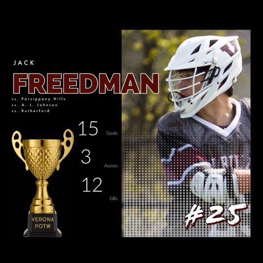 Congrats to our player of the week, <a href="/jackfreedman4/">jack freedman</a> !!! Quite the stat line.