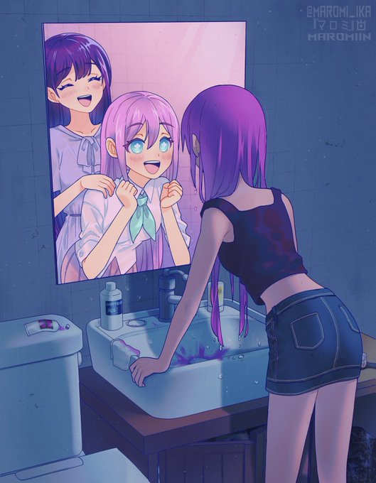 「洗面所 鏡」のTwitter画像/イラスト(新着)