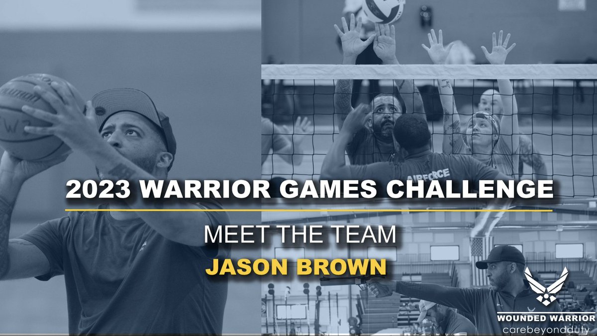 **Team Air Force**

Introducing TSgt. (ret) Jason Brown, who will be competing at the 2023 Warrior Games Challenge.

His sports include wheelchair basketball, sitting volleyball, shooting and rowing.
#AFW2 @warriorgames