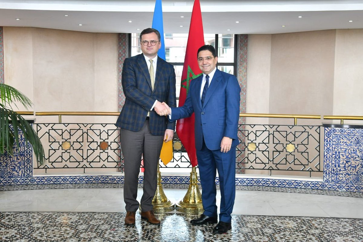 DipAcademyUA's tweet photo. 🇺🇦 and 🇲🇦 signed a Memorandum on cooperation between diplomatic academies 
The MoU was signed by @DmytroKuleba, Minister of Foreign Affairs of Ukraine, and Nasser Bourita, Minister of Foreign Affairs, African Cooperation and Moroccan Expatriates @MarocDiplomatie https://t.co/Dfyy3D96Yy
