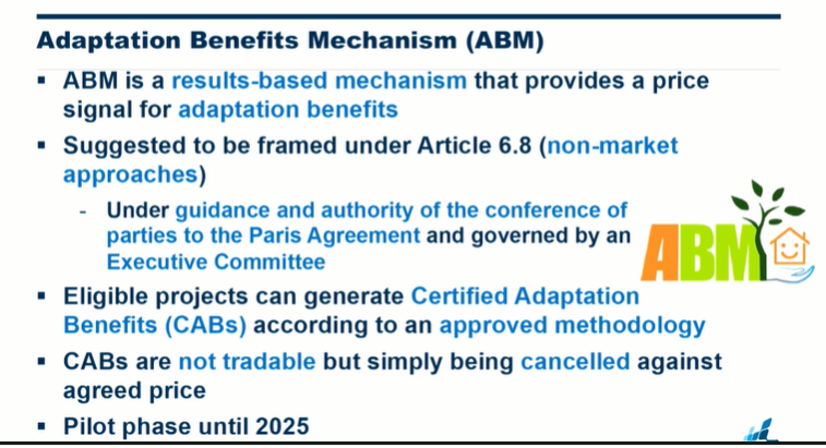 Adaptation Benefits Mechanism (ABM) tweet media