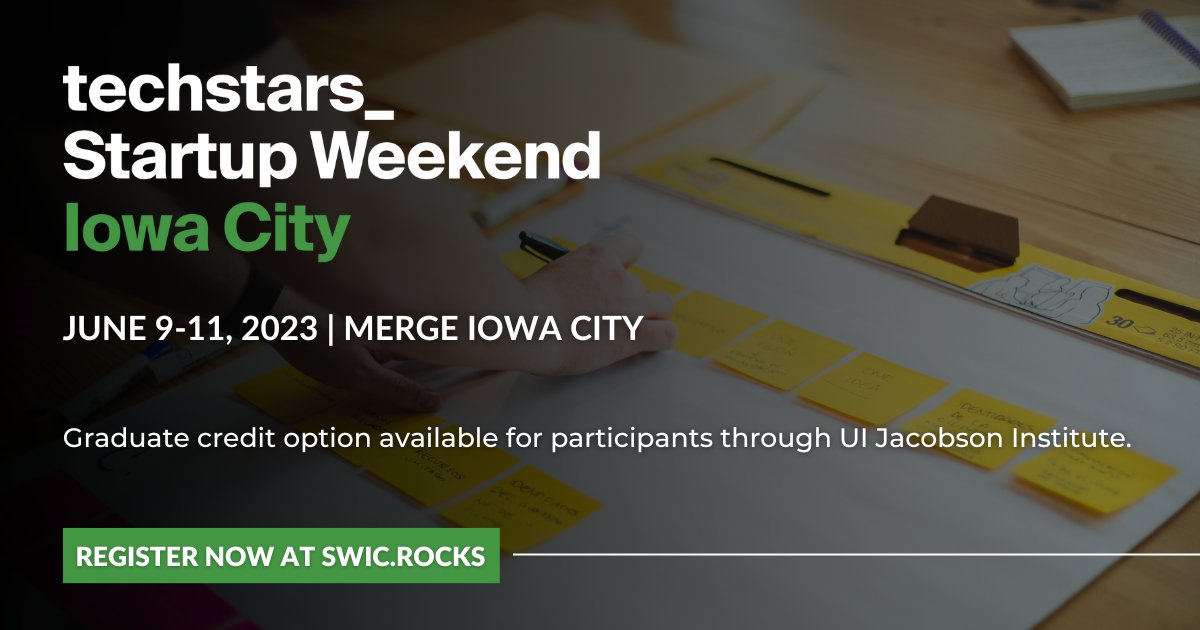 Iowa EdTech Collaborative (@edtechiowa) on Twitter photo Are you an educator looking for professional development opportunities?
<a href="/SWIowaCity/">Startup Weekend Iowa City</a> is partnering with Jacobson Institute's <a href="/BizInnovatorUI/">BizInnovator Startup</a> and is offering 1 graduate credit and a license for the 2023-24 curriculum to participants.
πswic.rocks Are you an educator looking for professional development opportunities?
<a href="/SWIowaCity/">Startup Weekend Iowa City</a> is partnering with Jacobson Institute's <a href="/BizInnovatorUI/">BizInnovator Startup</a> and is offering 1 graduate credit and a license for the 2023-24 curriculum to participants.
πswic.rocks
