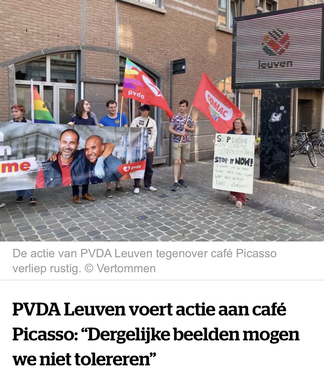 ComacLeuven's tweet photo. 💪 Daarom zijn we die zomer samen met PVDA Leuven dan ook meteen een actie tegen racisme en discriminatie gaan voeren. 

#NoPasaran! https://t.co/dmCTIhSMmV