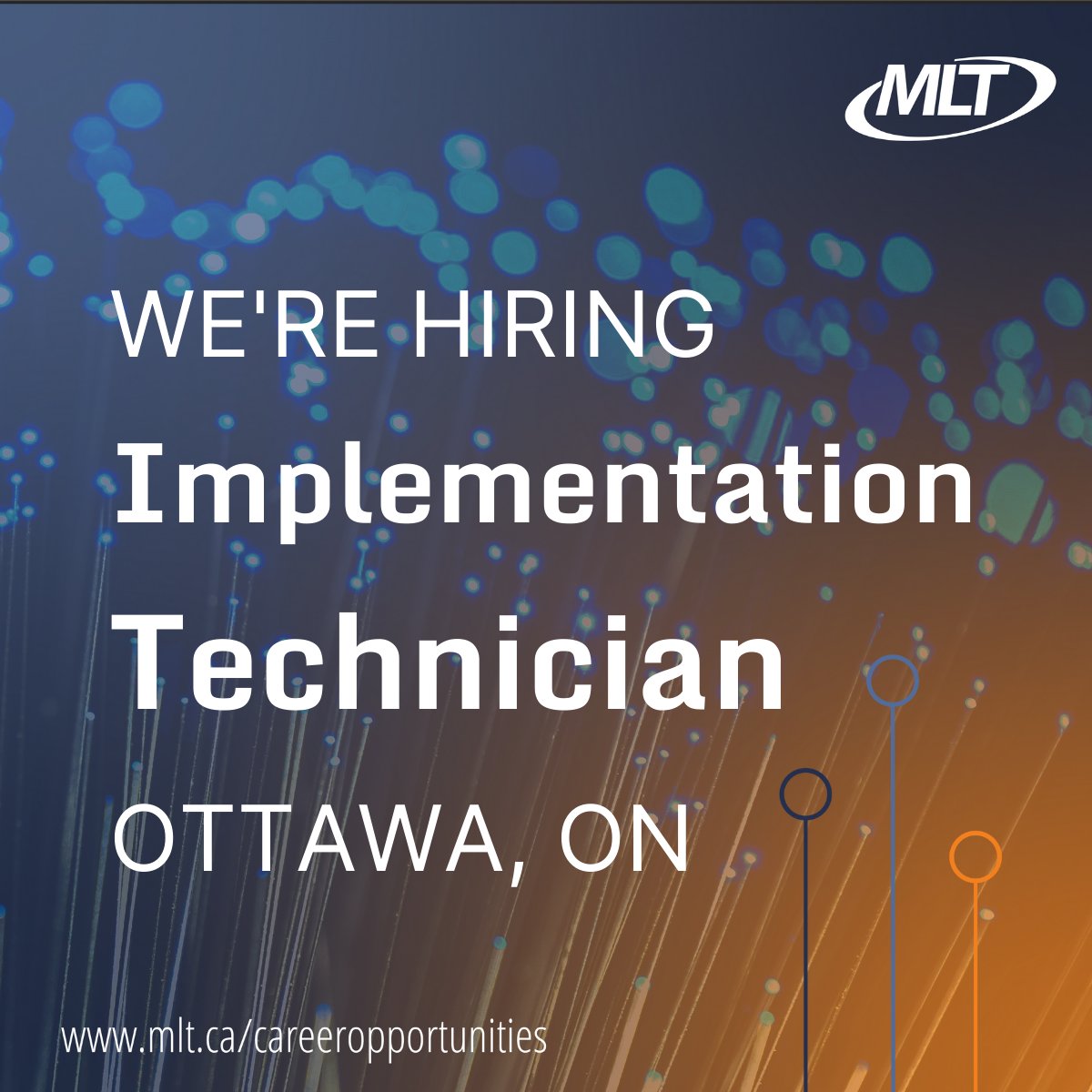 MLT_Canada's tweet photo. We're Hiring an Implementation Technician in  #Ottawa! 
Check out the full job description and apply today 🔽
https://t.co/sGSWPbAcbo

#TelecomCareers #JobOpportunities #yourmissinglink https://t.co/7GxolvYMqS