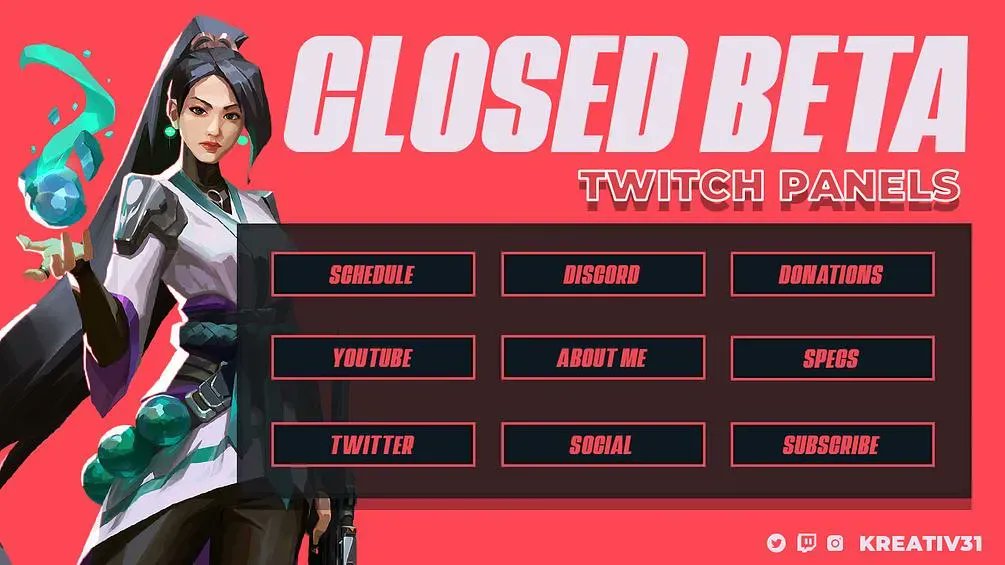 wkeygg's tweet photo. Looking for new panels for your #VALORANT @twitch #stream?
😝 Free Download: https://t.co/fy1kOVTcZd

#twitchaffiliate #twitchstream #twitchclips #SupportSmallStreamers #StreamerCommunity https://t.co/09b7PtQzFs
