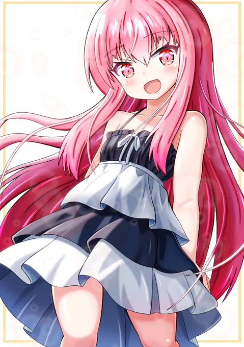 茜ちゃん「新しい服買ったで葵～」 葵ちゃん「暴力!!可愛いの暴力だよお姉ちゃ～ん」 というわけで新作イラストの茜ちゃんですお納めください。 #琴葉茜 #1日でフォロワー何人増えるかチャレンジ