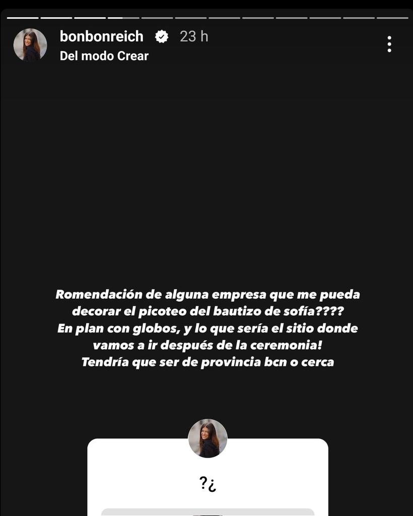 Traducción influencer a vocabulario normal:
No me quiero gastar un duro en la decoración y el picoteo del bautizo de la hija a la que expongo en redes diariamente por lo que público esto para que alguna marca me lo haga gratis