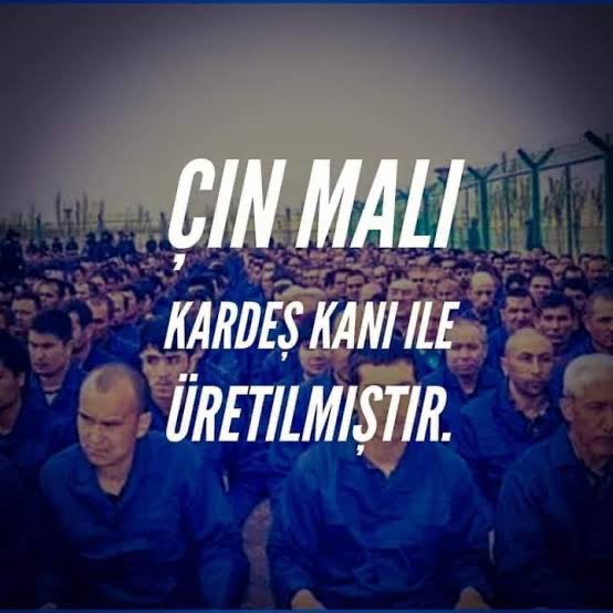 Fabrikalarda köle olarak çalıştırılan Uygur Türkü Müslümanların sesi olalım.

#ÇinMalıAlma kardeş kanına girme!