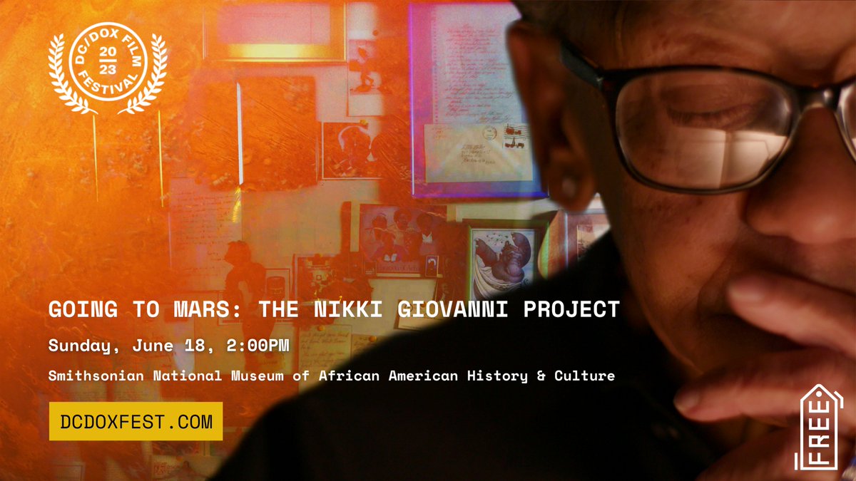 DC/DOX Festival (@dcdoxfest) on Twitter photo 🪐GOING TO MARS pushes the boundaries of biographical #documentary film to reveal the enduring influence of one of America’s greatest living artists & social commentators. Dirs. <a href="/michele0608/">Michèle Stephenson</a> and <a href="/2joedigital/">Joe Brewster MD</a> 🎥
Sun. June 18 | Reserve your free ticket! dcdoxfest.com/films/going-to… 🪐GOING TO MARS pushes the boundaries of biographical #documentary film to reveal the enduring influence of one of America’s greatest living artists & social commentators. Dirs. <a href="/michele0608/">Michèle Stephenson</a> and <a href="/2joedigital/">Joe Brewster MD</a> 🎥
Sun. June 18 | Reserve your free ticket! dcdoxfest.com/films/going-to…