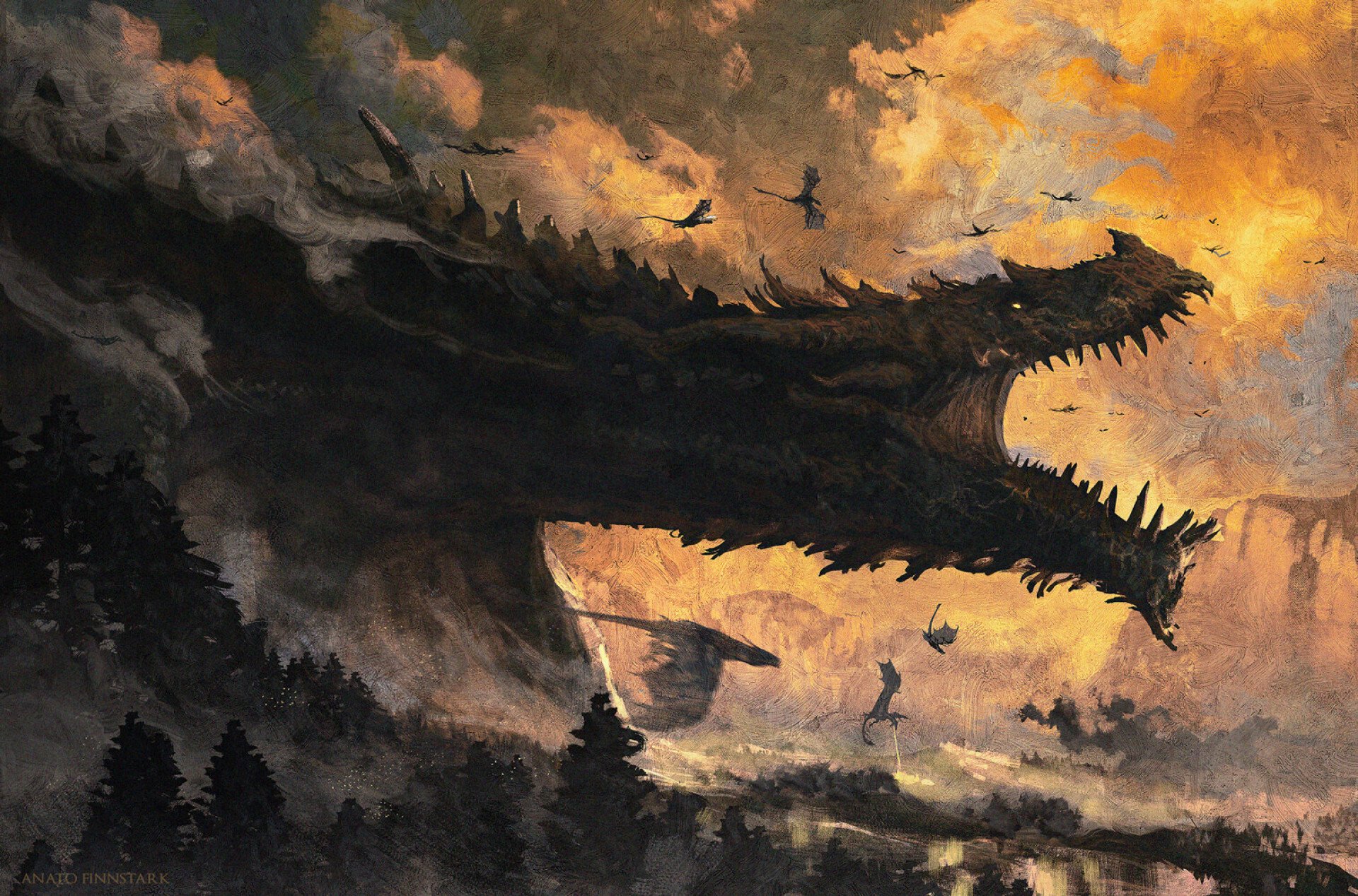 𝙴𝚣𝚛𝚊 𝙰𝚞𝚝𝚘𝚖𝚎𝚍𝚘𝚗 𝙳'𝙰𝚗𝚊𝚛𝚌𝚑𝚘𝚜 on X: My three favourite  Dragons are: Smaug, Drogon, & Cyan Bloodbane  /  X