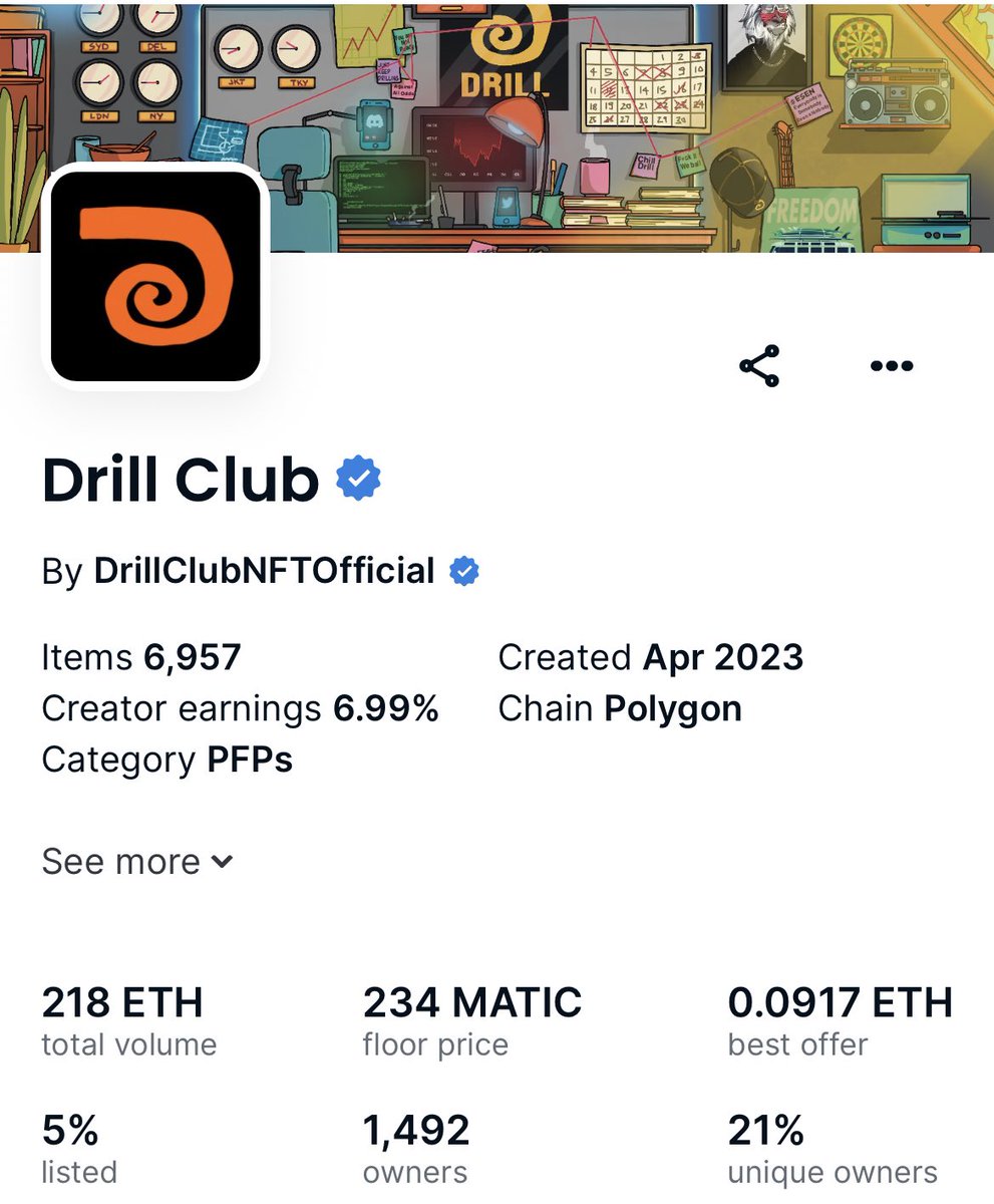 RashadAldridge_'s tweet photo. Couple weeks ago I told everyone that @DrillClubNFT was a project that checked ✅ all the boxes… and that there success was imminent..

I guess I was right #DrillbabyDrill 

Love seeing other communities win! #Hoot congrats on all the success @Sallly_art @Sentinel_xyz 🐒💜. What and amazing community you guys have cultivated! Polygon is HOME!✊🏽