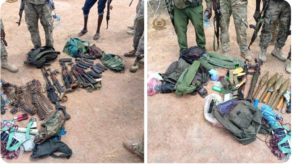 Even as everything seems to be good &amp; peaceful, remember the enemy is always planning evil. A malti-agency team in Garissa recovered Alshabaab weapons. This occurs after the AS fled during a fierce shoot-out. #ActionCountersTerrorism #crimewatch #KissIsDead Jubilee Uhuru Kenyatta