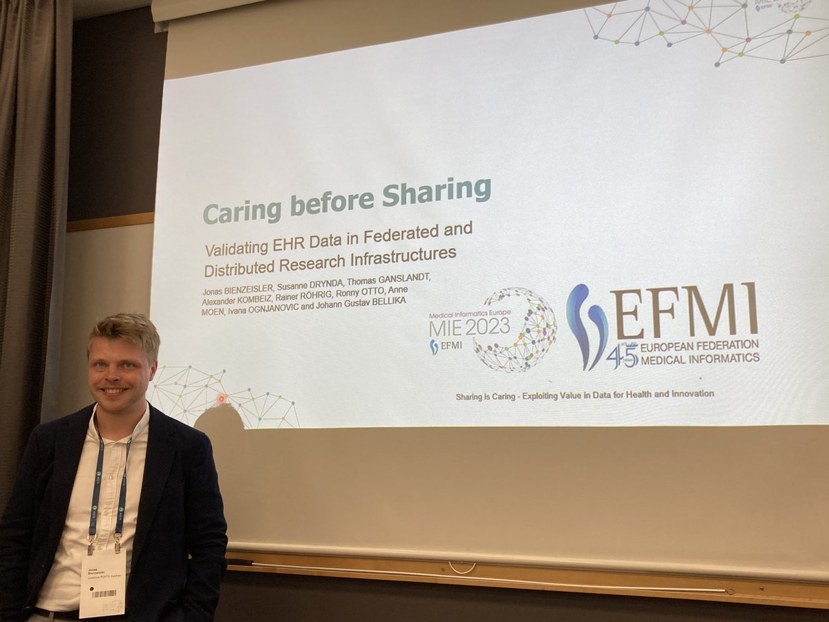 #CaringBeforeSharing: Validating #EHR Data in Federated and Distributed Research Infrastructure 

An international Workshop at #EFMI #MIE2023 starts now!