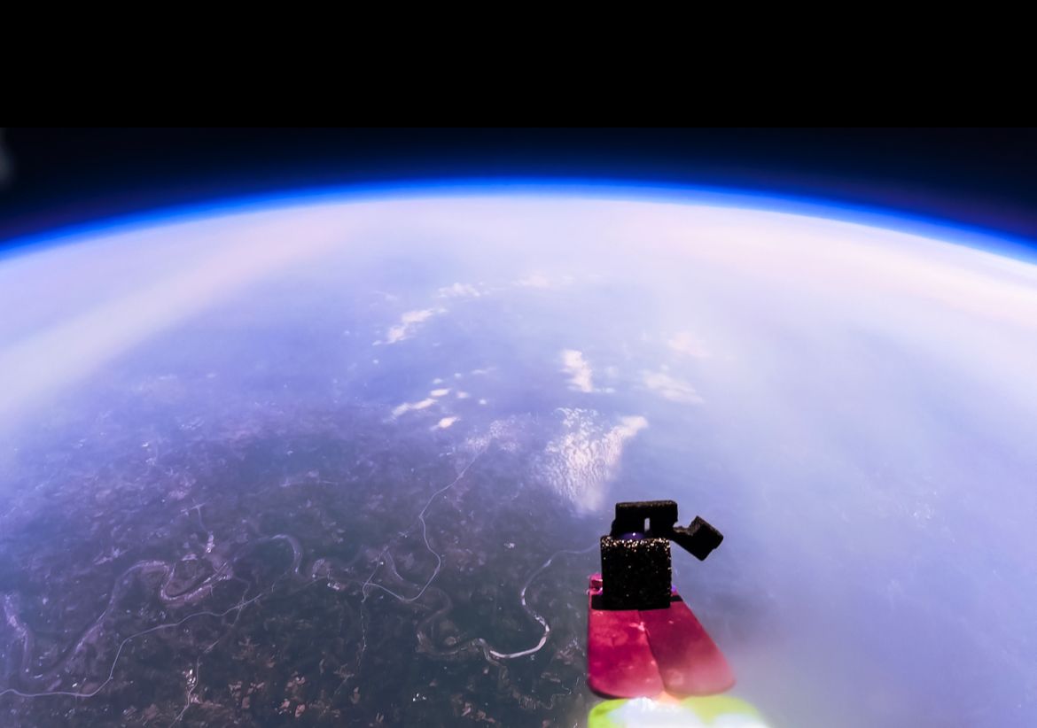 Luke Hladek is a teacher at Wheeling Country Day school.  Each year his class launches a weather balloon.  He shared these photos to Chime in as the balloon flies above Wheeling and then above the wildfire smoke!  <a href="/natwxdesk/">The National Weather Desk</a>