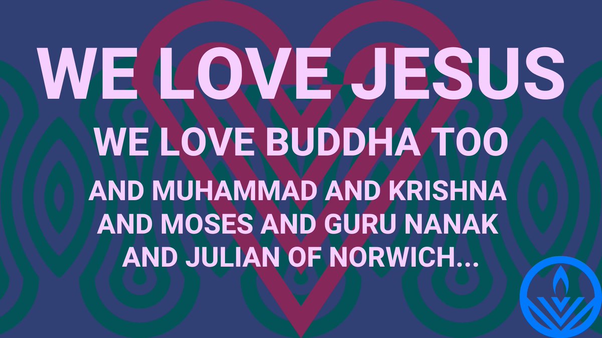 'We Love Jesus.
We Love Buddha too...
We believe that truth is bigger than any one religion.
We believe that love is bigger than any one belief.'
❤️🌈🕯️

Words by @SJLingwood 

#RadicalSpirituality #TheUnitarians #WednesdayWisdom #Jesus #Buddha