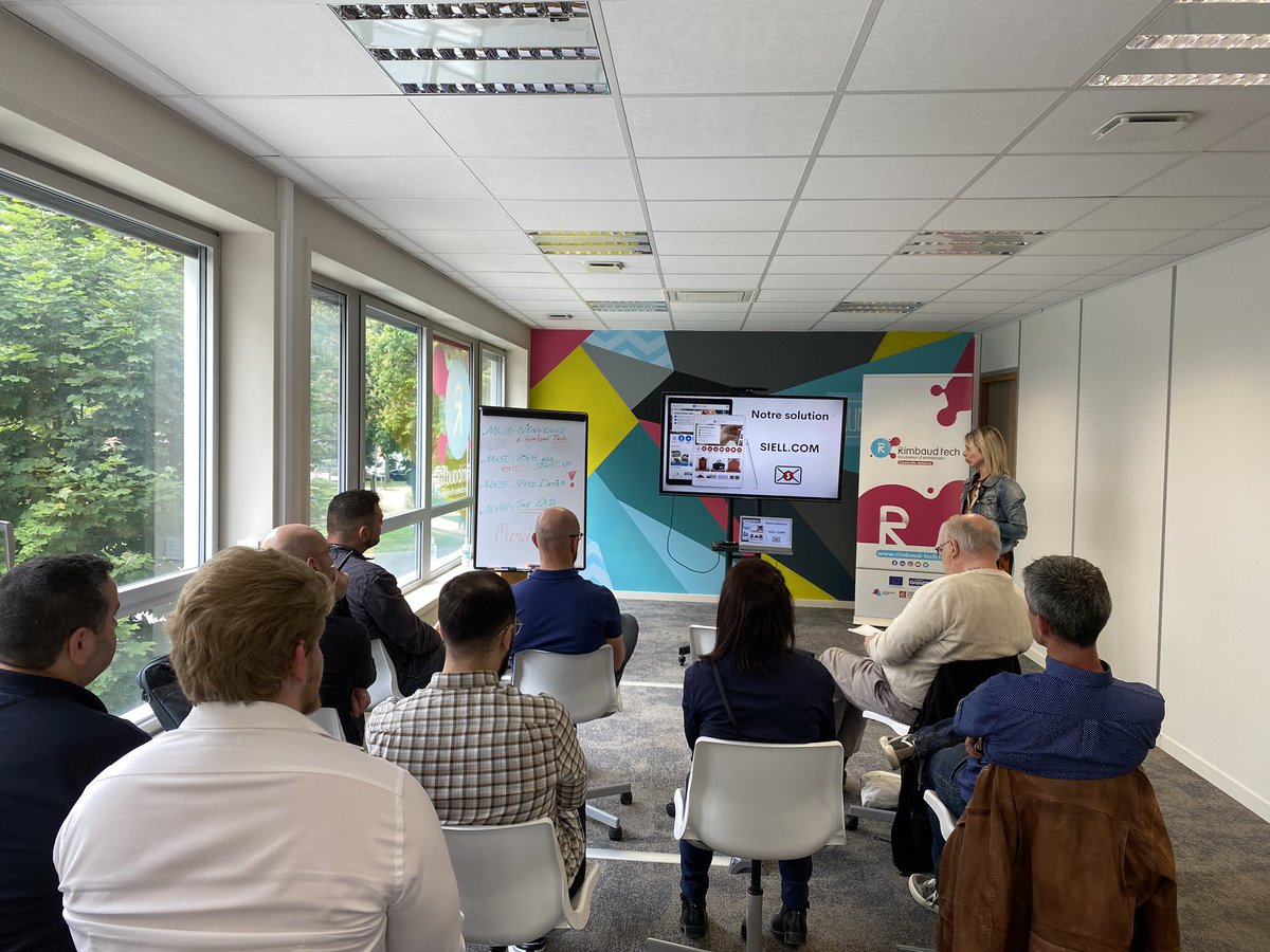 siellmarket's tweet photo. Cher réseau, 

Aujourd’hui nous avons passé un super moment à l'événement "Trouve ton associé" organisé par @rimbaud_tec !

💡 Cet événement a réuni 7 startups qui ont partagé leurs projets à travers des pitchs captivants, dans le but de rencontrer de potentiels associés. https://t.co/9sGl2aVIiN