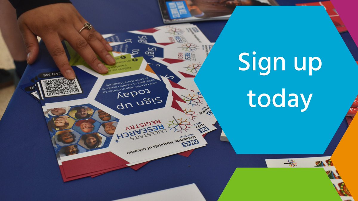 Do you want to hear about opportunities to #BePartOfResearch at Leicester's Hospitals? Sign up to our Registry to get news about open studies and ways to #ShapeTheFuture of research and healthcare!

To find out more and sign up visit: leicestershospitals.nhs.uk/researchregist…
