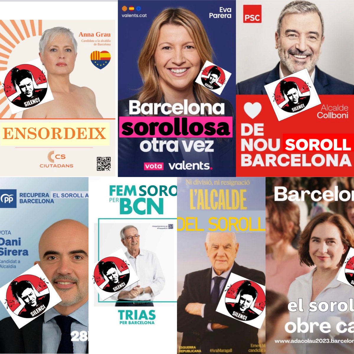 Els veïns estem enmalaltint degut a l'excés de SOROLL: massificació terrasses, botellots, oci nocturn descontrolat, proliferació d'esdeveniments a l'aire lliure, skaters, turisme desbocat,... en parlareu al debat d'avui a @tv3?