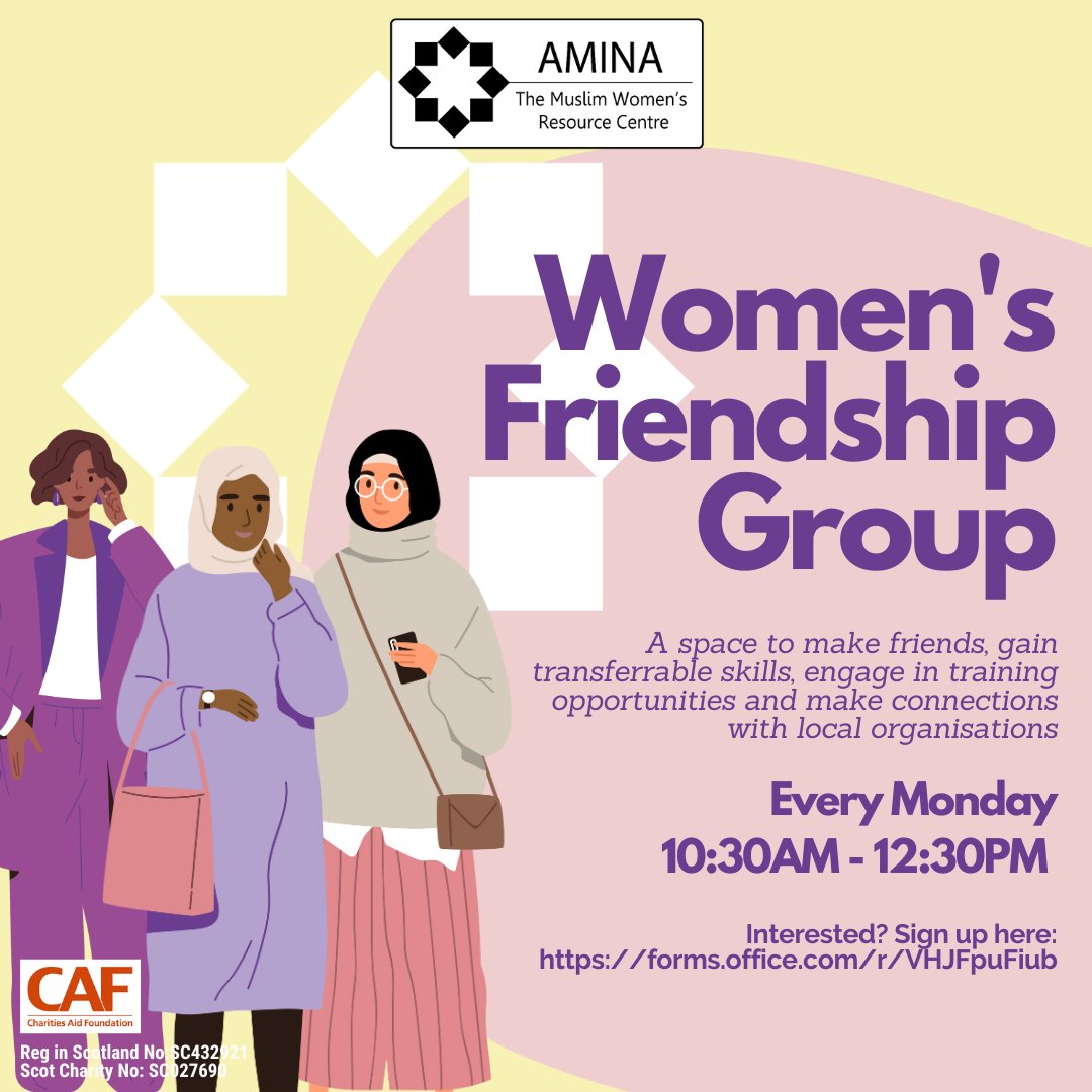 AminaMWRC's tweet photo. Amina's Women's Friendship Group will be back TOMORROW from 10:30-12:30PM. We'll have a calligraphy session!🥰

This will be held at our Amina office. See you all there!

Please register to join: https://t.co/0pXmF0qXHx.

#Amina #WomensFriendshipGroup #calligraphy #art #creative https://t.co/MIWVcpsZd0