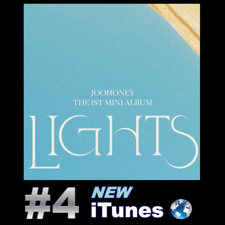 #MONSTAX’s #Joohoney debuts at #4 on the Worldwide iTunes album chart with new his solo debut album #LIGHTS!👨‍🎤💥4️⃣🌎🎵💿📈🔥👑❤️‍🔥 🎧open.spotify.com/album/6cnmwaHj…… #우리의_밝은_빛_주헌 #몬스타엑스