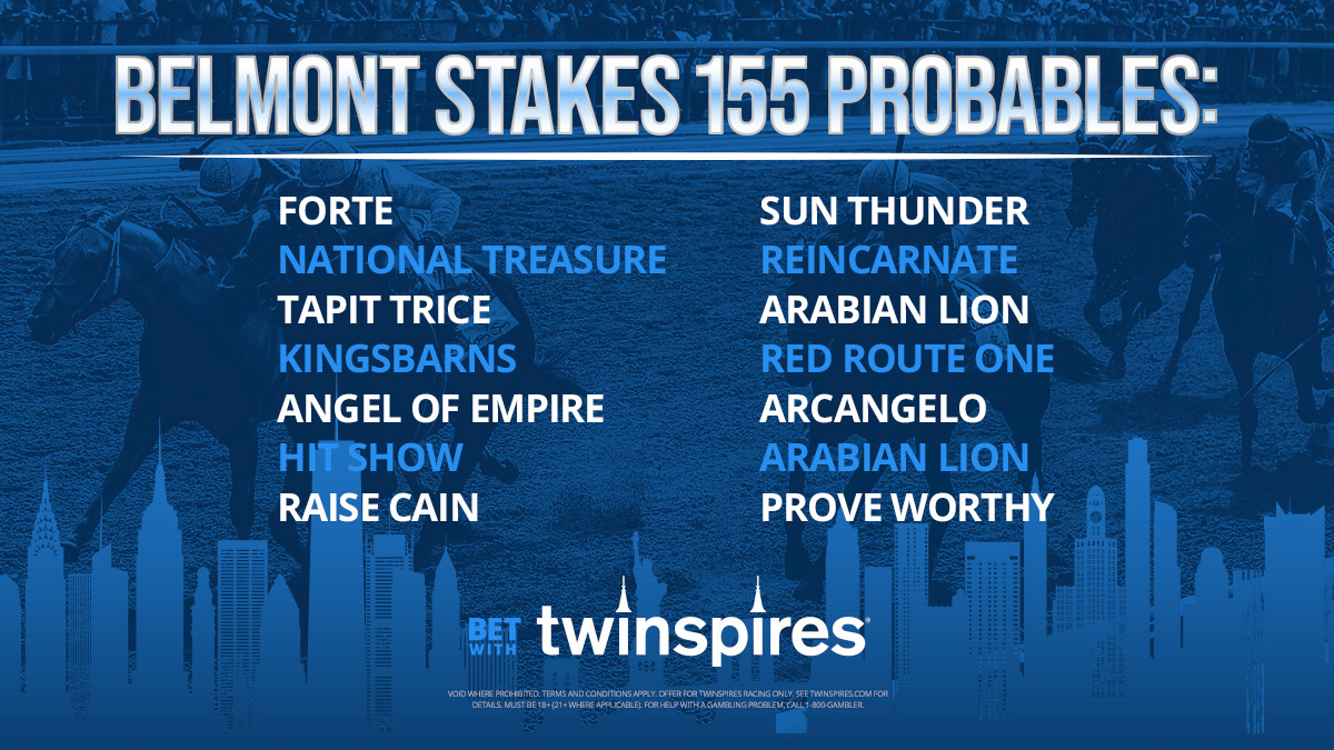 TwinSpires Racing 🏇 on Twitter "155th Belmont Stakes Probables"