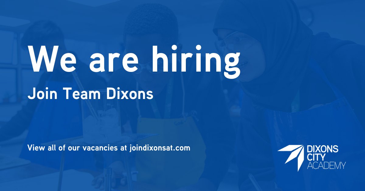 We are currently recruiting for the following roles at Dixons City: ▪️Assistant Principal ▪️Teacher of English ▪️Head of Department - MFL ▪️Teacher of Humanities ▪️Vice Principal for Culture Apply and find out more here: joindixonsat.com #jobs #teachingjobs #vacancies