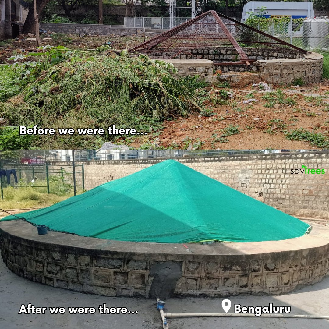 kapil_saytrees's tweet photo. WELL done !!!
This #picture #features a restored #Bangalore #Hospital #Well. As your eye flicker through the comparison, we acknowledge that it is innate to wonder, What after restoration? How does it hold up? Utilizing #OpenWell #mindfully is imperative, but context is crucial. In this case, the Hospital administration uses this Well water to maintain #campus #gardens and oxygen plant systems. As a result, some concerned requirements within their system no longer depend on external water sourcing.
@saytrees_ind
