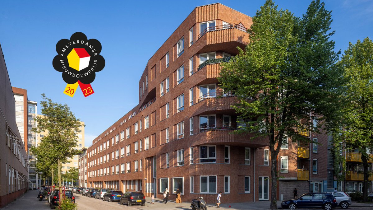 ANAarchitecten's tweet photo. Ons project Kramatweg is doorgedrongen tot de finale van de Amsterdamse Nieuwbouwprijs 2023. "Het is een bakstenen kunstwerk." Tot en met 15 juni kun je stemmen op de Kramatweg of een van de andere 9 nieuwbouwprojecten. https://t.co/WWjAk3Tk2I https://t.co/LbIOuFU2Jr
