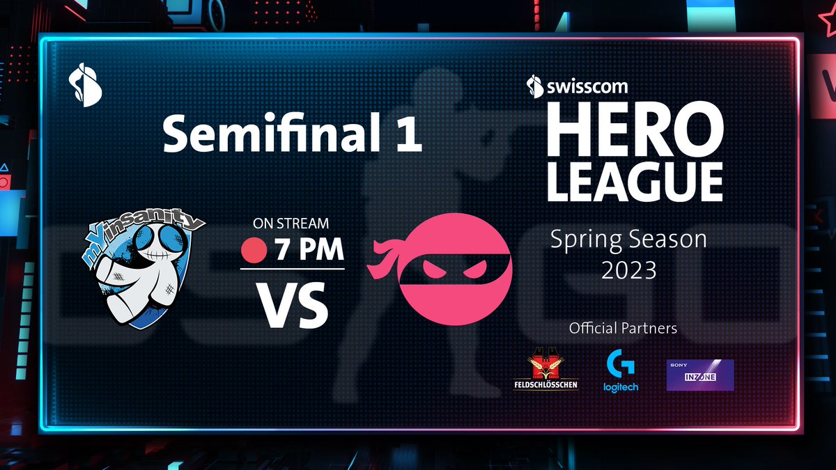 BANGER SEMIFINAL 1 in der <a href="/Swisscom_Gaming/">Swisscom Gaming</a> #HeroLeague!🔥

Kann <a href="/SLNTGG/">SLNT</a> mit seiner bekannten Underdog-Rolle heute wieder auftrumpfen oder kann <a href="/mYinsanityCH/">mYinsanity</a> als Favorit den Halbfinal-Fluch von <a href="/_LyNeX_/">Shane „LyNeX“ Emmett</a> brechen?

KOMMT!

🎙️ <a href="/RealChrigi/">Chrigi</a> <a href="/aRTycH2/">aRTycH</a> 
⏰19:00
📺twitch.tv/swisscomgaming…