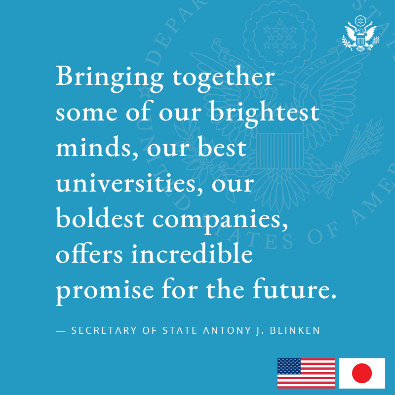RTStateDept: .<a href="/SecBlinken/">Secretary Antony Blinken</a> on signing a Memorandum of Cooperation on Education with Japan: The collaborative efforts that we’re launching are about improving the lives of our people. That’s fundamentally what it comes down to, now, but also for generation…