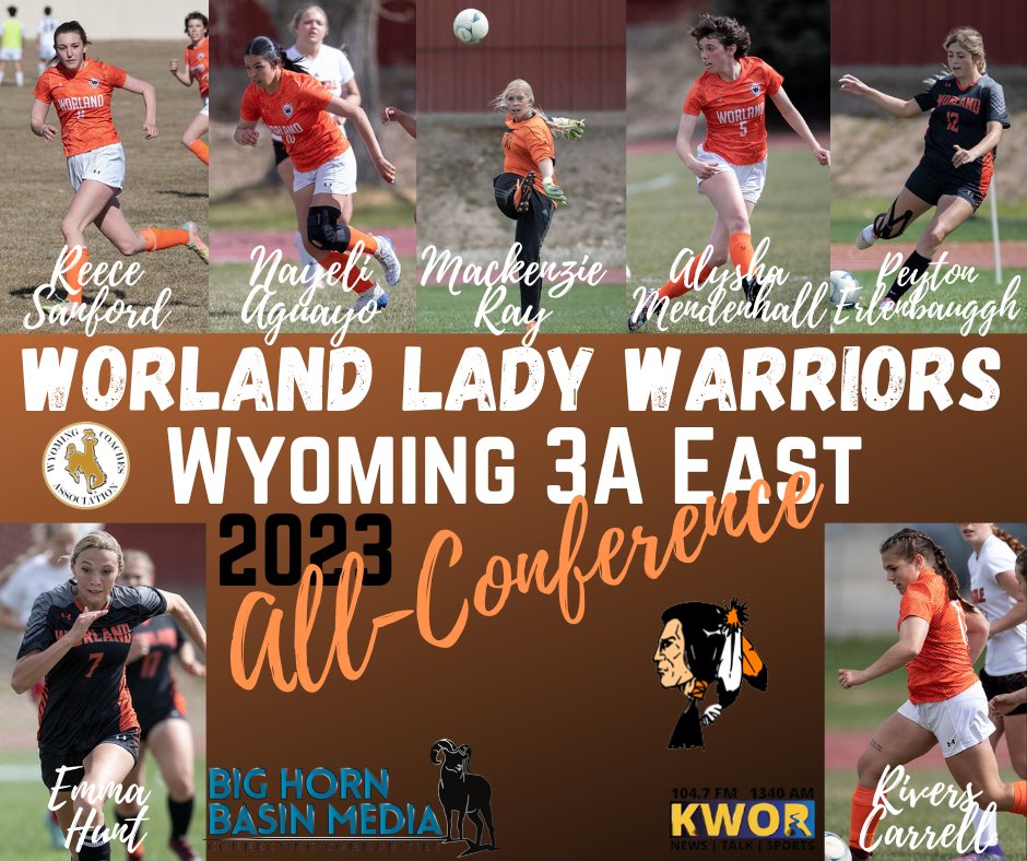 7 Lady Warriors with All-Conference Honors! <a href="/WorlandWarriors/">Worland Warrior Activities</a> #WyoSoccer #WyoHsSports
