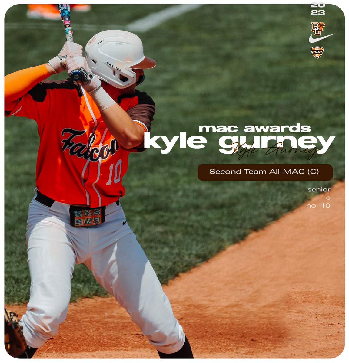 𝑴𝑨𝑪 𝑨𝒘𝒂𝒓𝒅𝒔: 𝑲𝒚𝒍𝒆 𝑮𝒖𝒓𝒏𝒆𝒚

🏆Second Team All-MAC (C)
⚾️Led BGSU in hits (56) and runs (38)
⚾️Second on the team, 11th in the MAC for OBP (.439)
⚾️ .992 fielding percentage with career-high 321 putouts
📰bit.ly/3BRKEWK

#AyZiggy