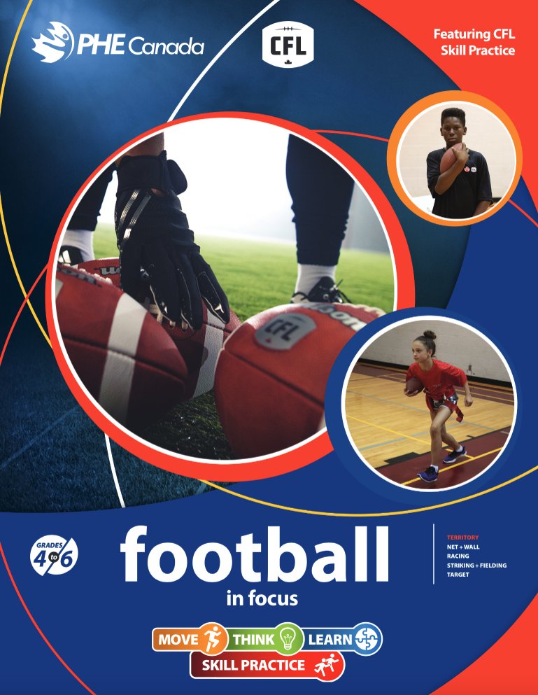 PHECanada's tweet photo. The @CFL pre-season just started! Time to try some easy-to-implement and fun football activities with our #MoveThinkLearn resource, for K-3, 4-6, 6-9 grade levels! 

Registration is free and easy | https://t.co/nUFO51VtWv https://t.co/5o8cGLfhHS