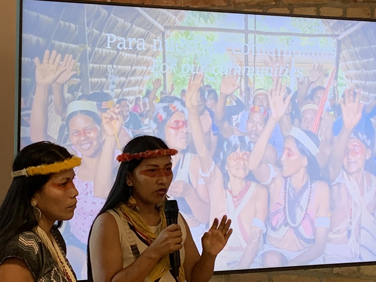 chilledasad100's tweet photo. OWAP - Indigenous movement from Ecuadorian Amazonia speak about feminist perspectives to their resistance to colonialism &amp; extractivism in the defence of their territories: ‘Our Land is Not For Sale’ #Lush #SpringPrize https://t.co/KWraHAnFIq