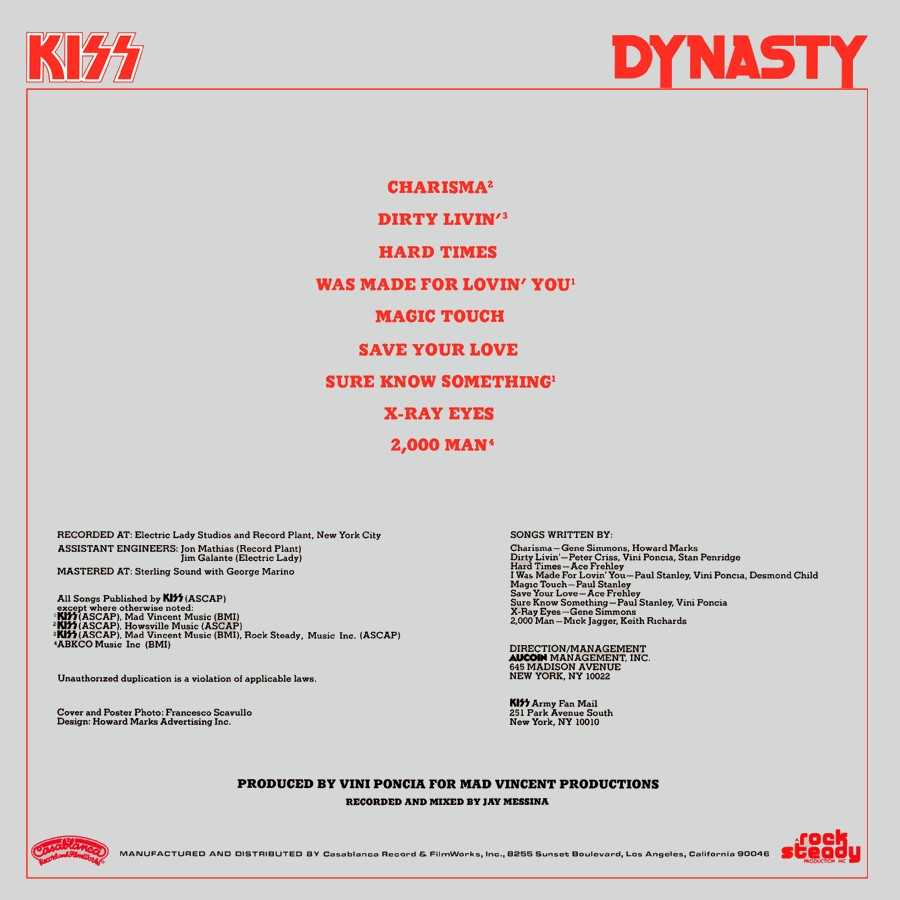 HonkyTonkBufalo's tweet photo. On this day (May 23) 44 years ago @KISS released #Dynasty featuring #IWasMadeForLovingYou #SureKnowSomething #Charisma & #2000Man
@PaulStanleyLive @genesimmons @ace_frehley @RealPeterCriss #KISS https://t.co/VL6NNIstzv