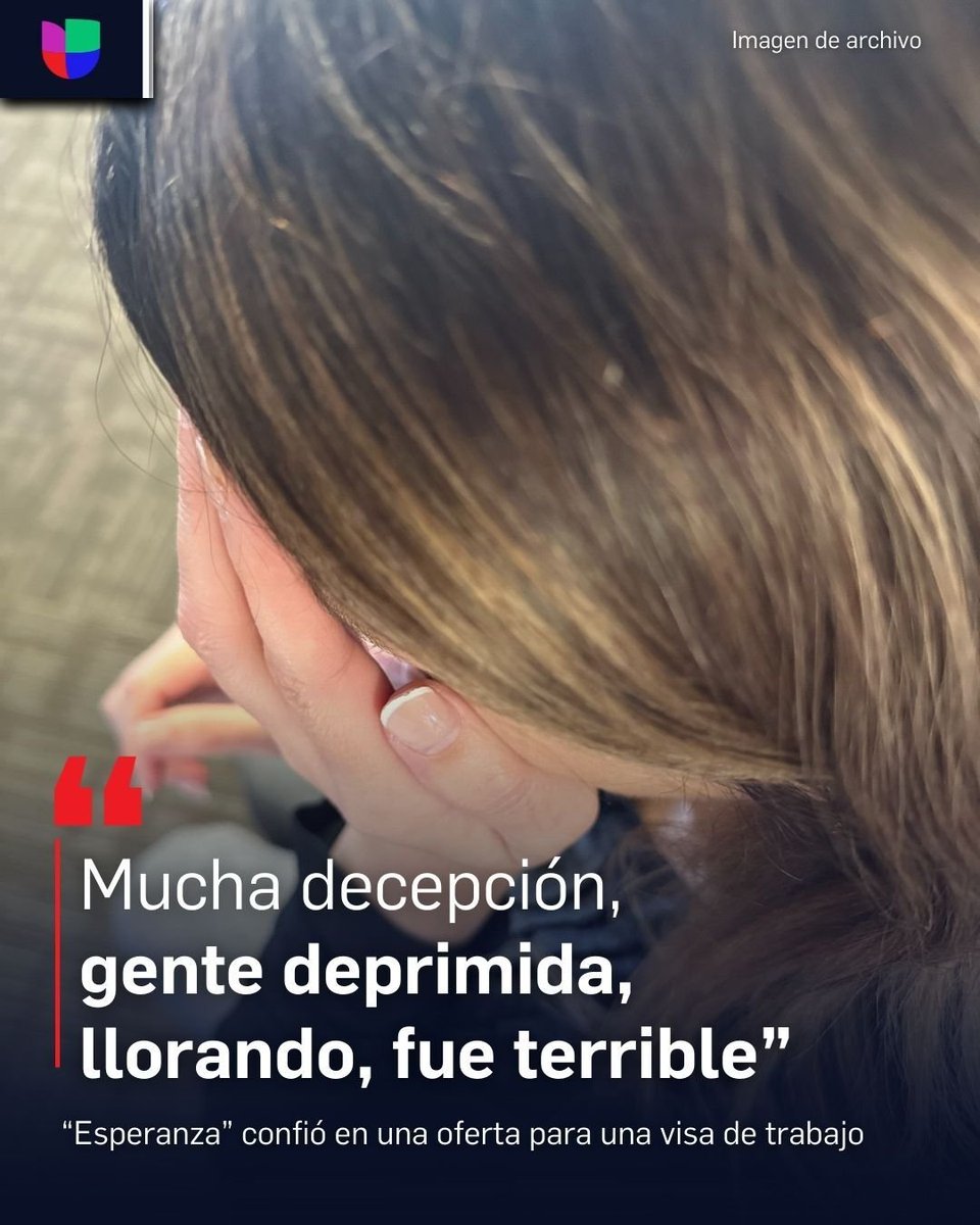 nmasunivision45's tweet photo. “Esperanza” viajó cientos de millas tras una oferta que vio en redes sociales que podía darle empleo y un estatus migratorio. Después de varios meses de trabajar en una fábrica, el gobierno rechazó su petición.
¿Qué es la visa EB-3? #VisaEB3 https://t.co/gsahiAatXb https://t.co/Vcu8bdD0sw