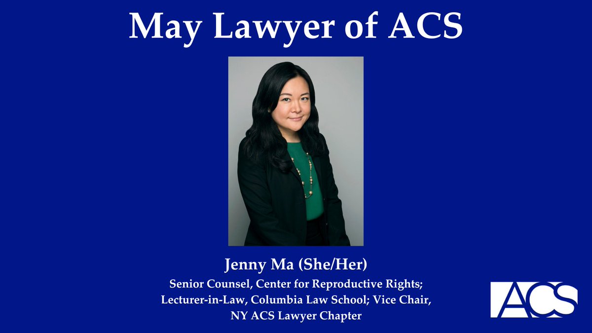 ACSstudents's tweet image. "Yet, the privilege I hold (education, position as a lawyer) allows me to play one small part in the fight for healthcare equity and access for all Americans. That goal inspires and drives." 

Check out our #LawyersOfACS feature - on our website. 

acslaw.org/acs-chapters/l…
