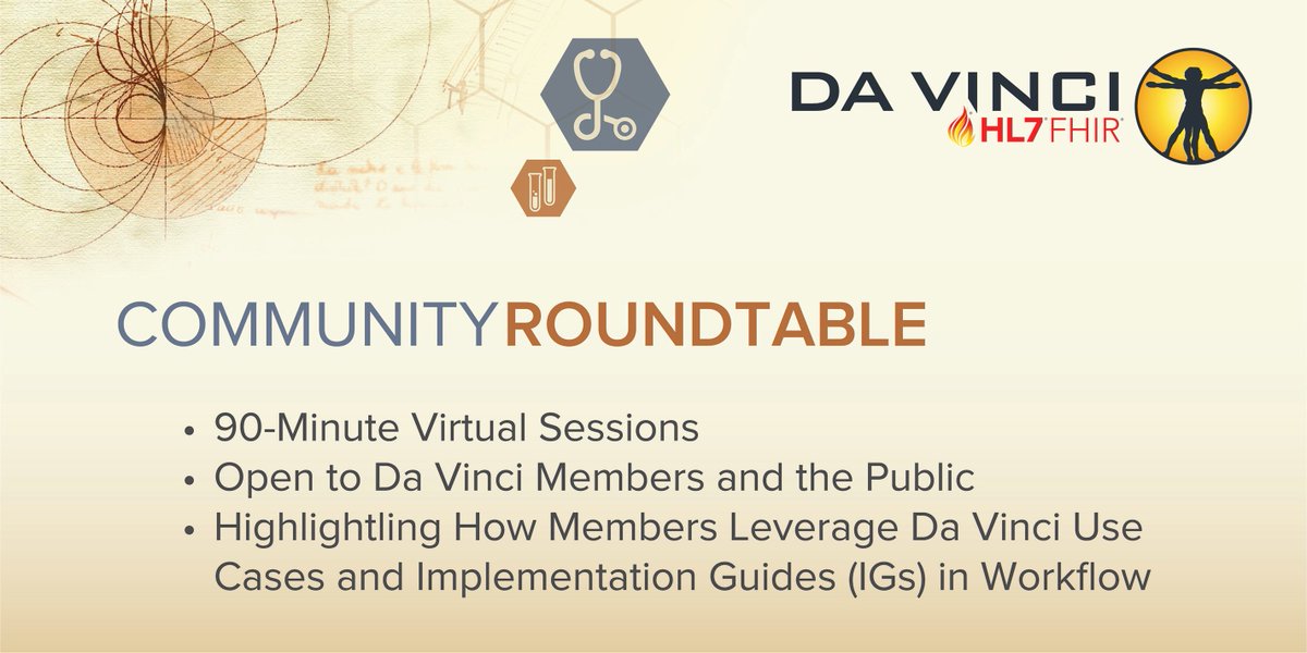 RT @HL7: Don't miss @FLBlue, #healowinsights and @Humana
discuss and demo how standardized information sharing improves patient care #HL7 #davinciproject Community Roundtable, May 24, 4 p.m. ET. Register: hubs.ly/Q01QMRm50 #interoperability #burde…