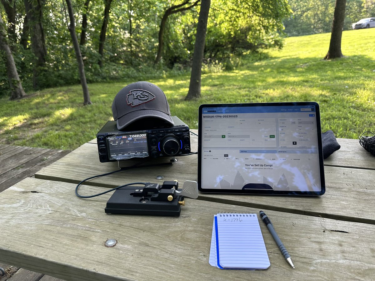 _WI5D's tweet photo. Working towards a Kilo today at K-1796. Weston Bend State Park in Missouri.
7.049 #cw #pota #parksontheair https://t.co/UmJ4wAKZsB