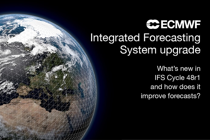ECMWF's tweet image. There&apos;s one month until the upgrade of our #IntegratedForecastingSystem #IFS48r1 goes live on 27/6/23 with a host of meteorological &amp;amp; data delivery updates.
If you receive data directly from #ECMWF, it&apos;s important to test it &amp;amp; feed back on our portal ➡️confluence.ecmwf.int/site/support
🧵