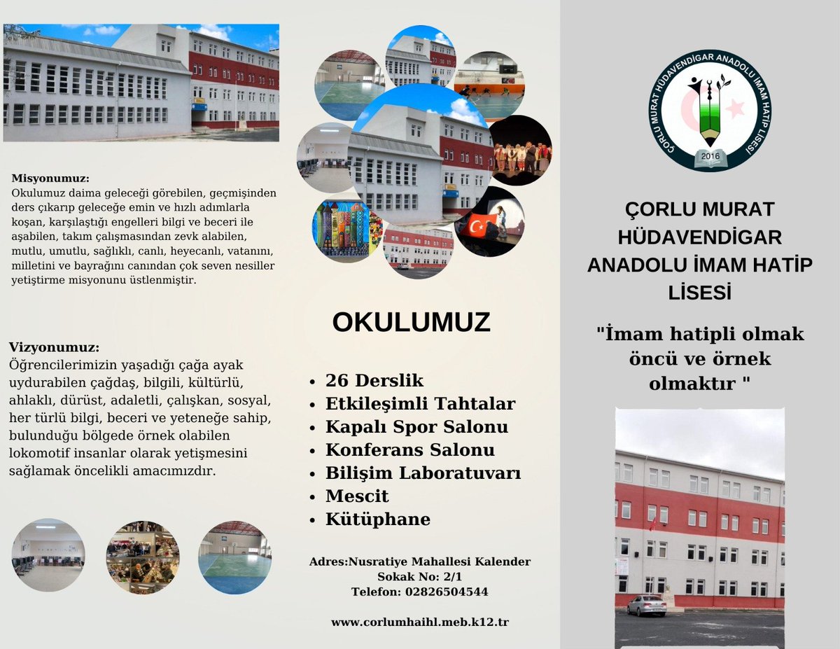 Okul tanıtım broşürlerimiz hazırlandı.