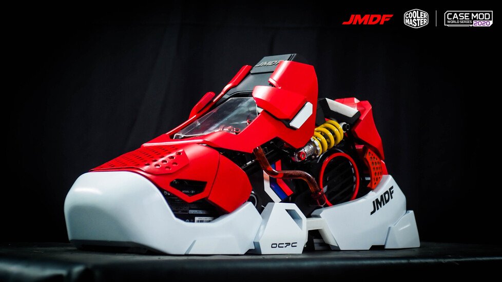 Tech_LabBR's tweet image. Sneaker X: PC gamer da Cooler Master em formato de tênis custará US$ 6 mil

Anunciado em 2022, com design baseado no trabalho do modder JMDF, o case mede 650 x 306 x 651 mm, e pode acomodar uma fonte de alimentação SFX, um drive de 2,5 polegadas e placas de vídeo de até 30,4cm.