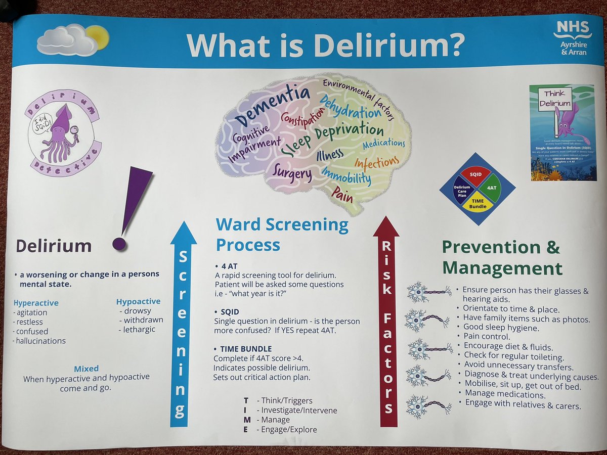 One of the winners of our #WDAD23 whiteboard competition @laurasm72341860 from Redburn rehabilitation ward has had her entry made into a poster, how fabulous is it! @iDelirium_Aware @Susan_hol1 #delirium