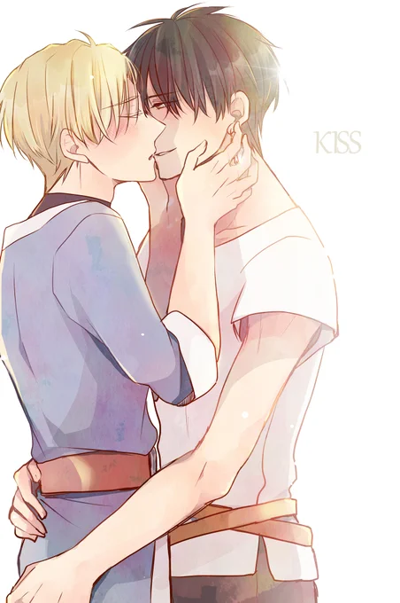 キスの日 #育休魔王とニセ勇者 #育マオ #キスの日