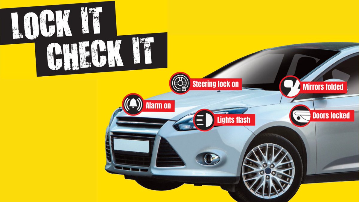 BrumPolice's tweet photo. Help us put the brakes on car thieves in your area ⛔
📍 Install a vehicle tracker to keep an eye on its location
🔒 Add a steering lock for a visual deterrent
🚨 Check your fob has done its job
More tips on how to secure your vehicle ▶️ https://t.co/Dn2aY0wYMU #WMPsafer https://t.co/fZd8BmUvVr