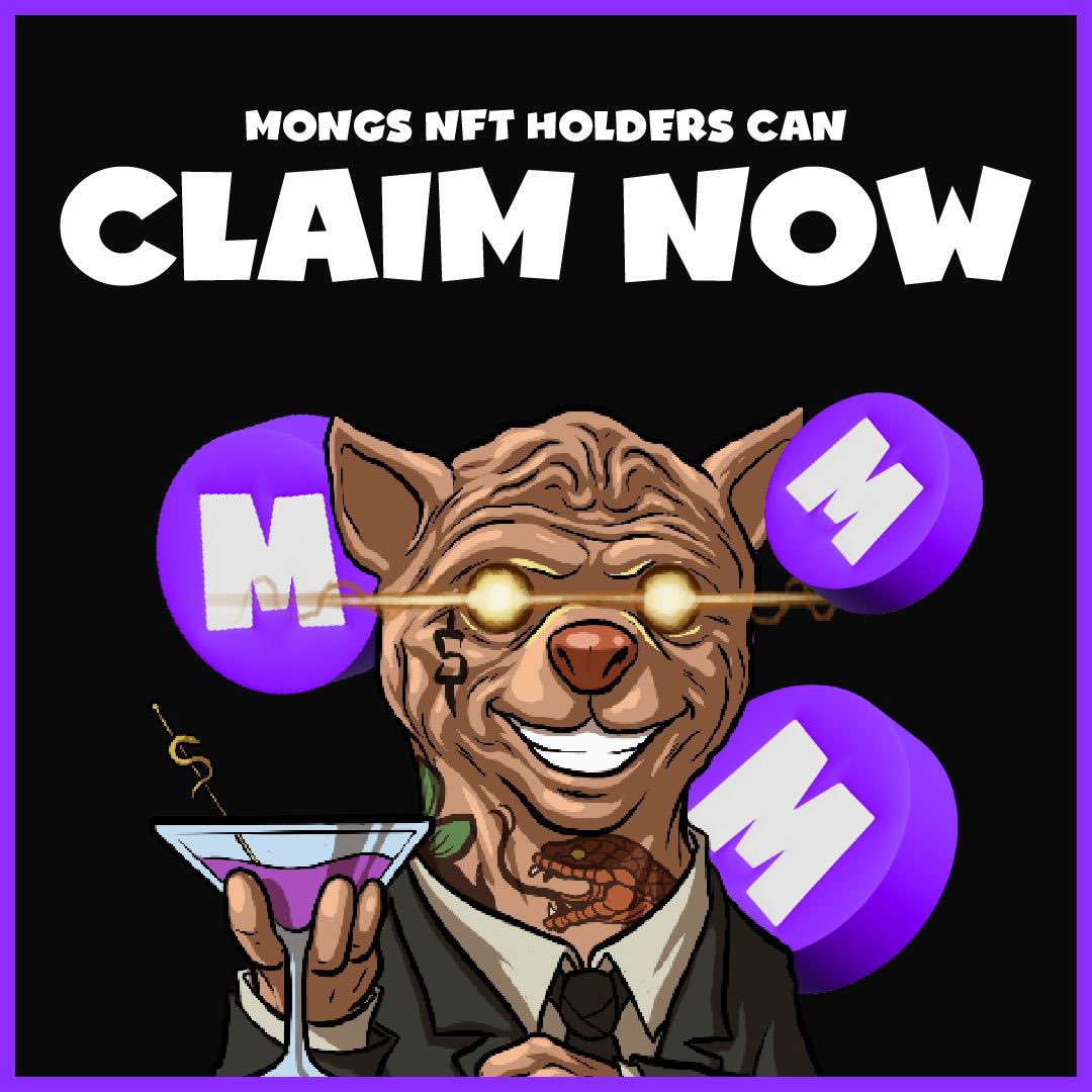 mong_coin's tweet image. We’re thrilled to announce that @mongs_nft holders can now claim $MONG for reaching the 100M market cap milestone. 🤌

🔗 Claim portal: claim.mongmob.xyz 🔗

🚨It’s EXTREMELY important that you exercise caution and only click links from our verified Mong Coin and MongsNFT…